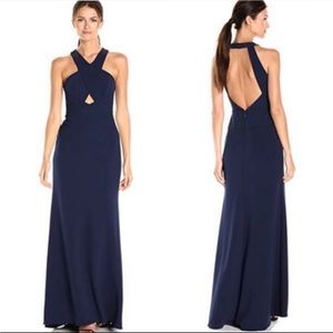 BCBG Backless Sleeveless Long Evening Gown Dress